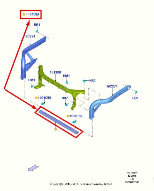 2015-2020 Ford F150 XL Radiator Support Lower Tie Bar Reinforcement FL3Z-16139-A - Alshned Auto Parts