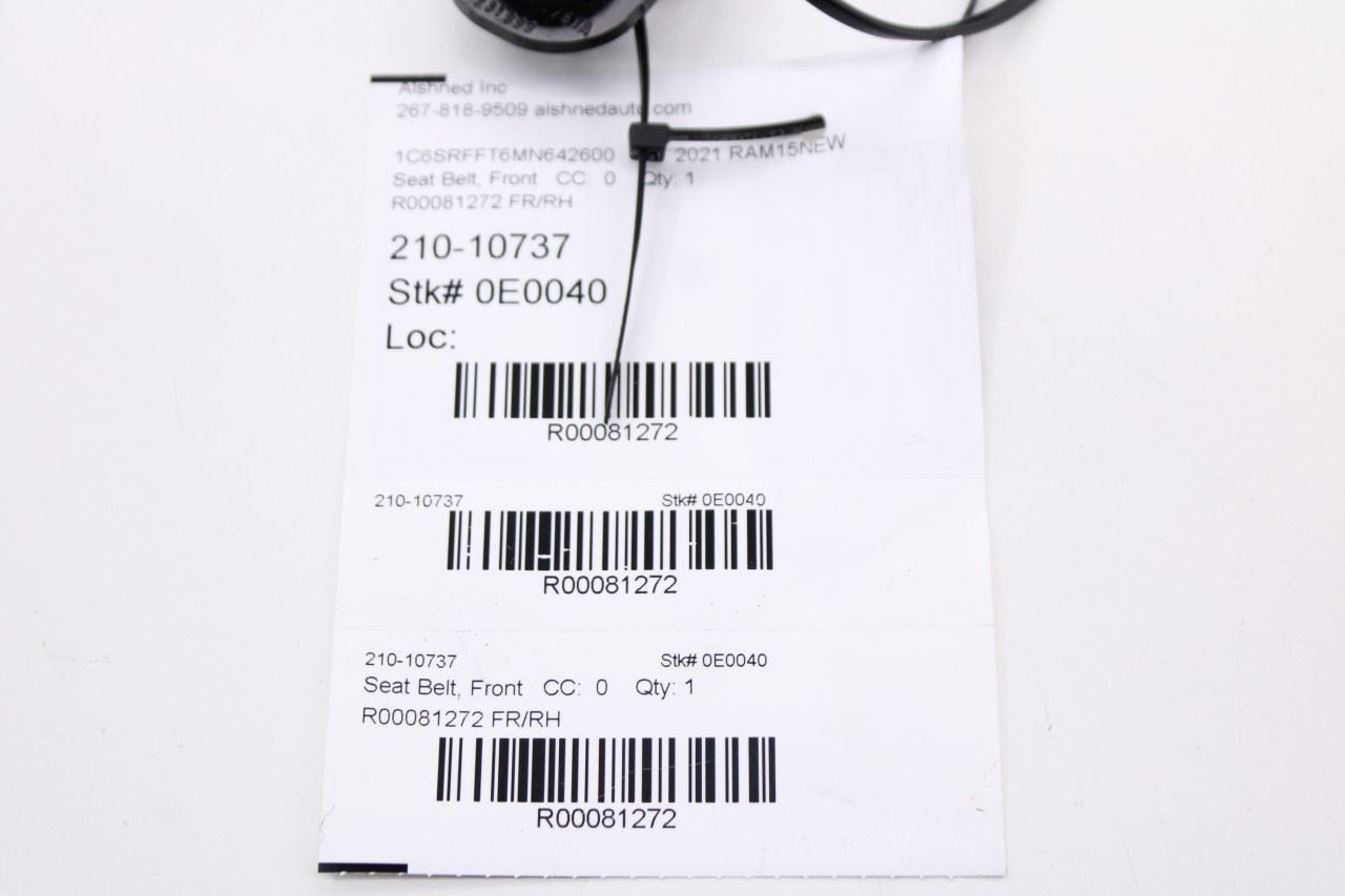 19-25 Ram 1500 Big Horn Crew Cab 5.7L Front Right or Left Side Seat Belt Buckle - Alshned Auto Parts