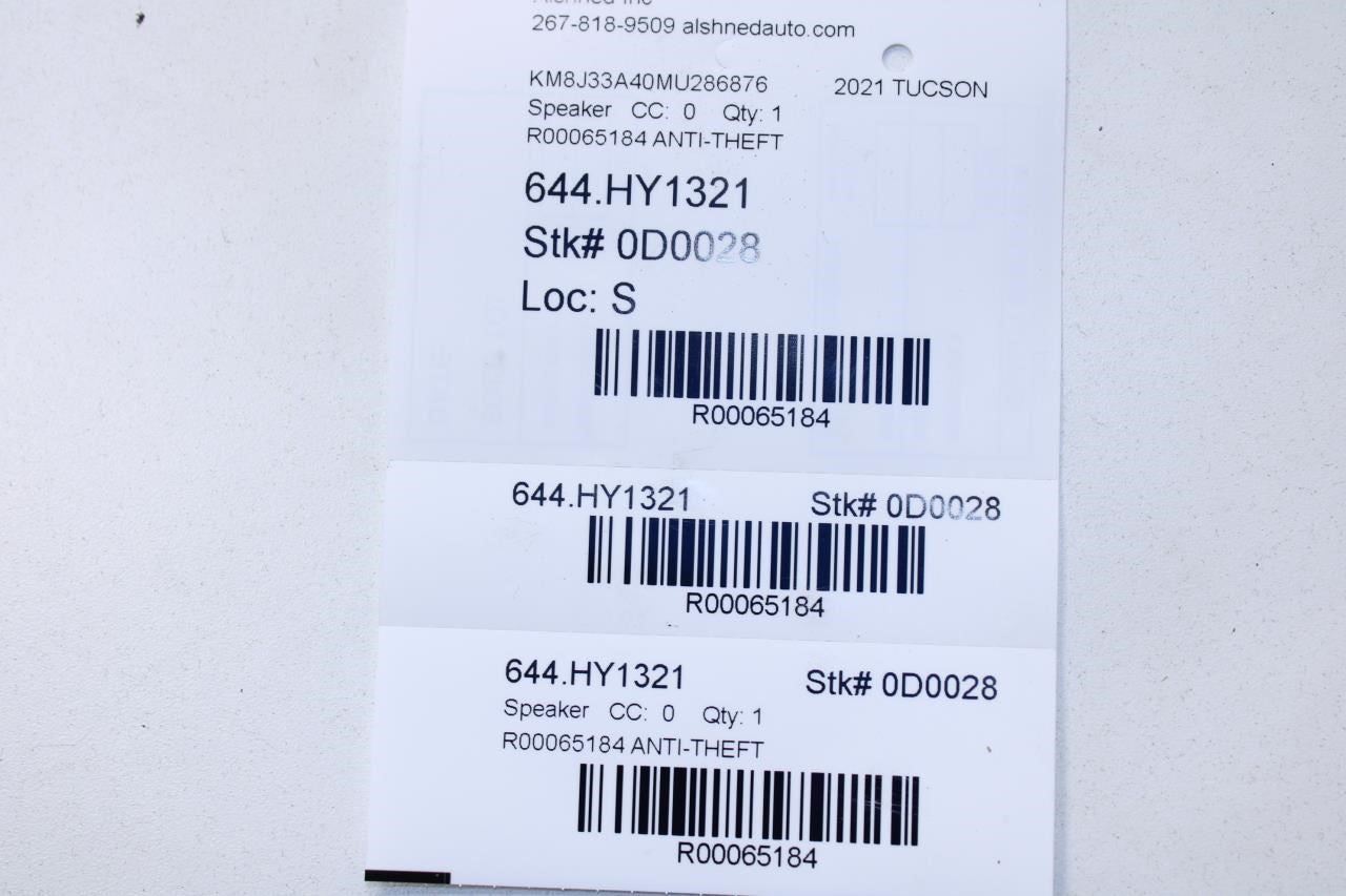 2019-23 Hyundai Tucson Anti Theft Alarm Signal Warning Siren Buzzer 95710-1R000 - Alshned Auto Parts