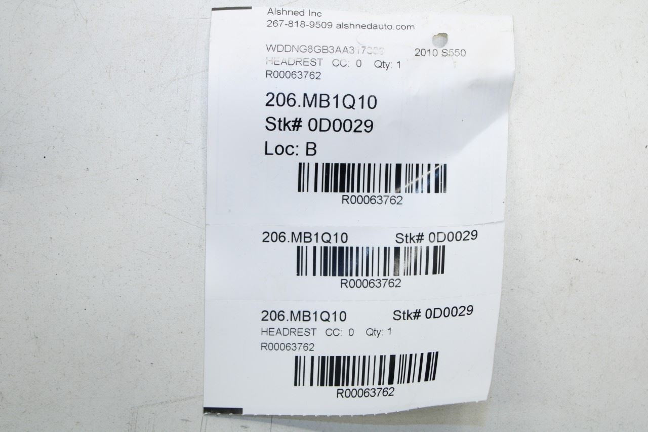 2007-13 Mercedes-Benz S550 Rear RH and LH Side 2nd Row Center Seat Headrest Set - Alshned Auto Parts