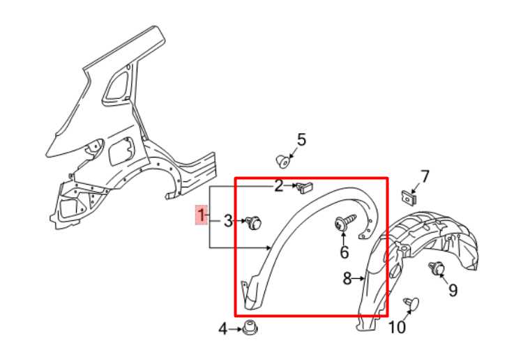 2017-22 Nissan Rogue Sport SL 2.0L Rear Driver Left Side Fender Wheel Arch Flare - Alshned Auto Parts