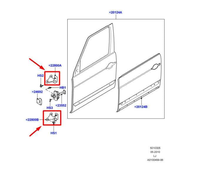 03-12 Land Rover Range Rover Front Left Door Hinge Upper and Lower BDB760030 OEM - Alshned Auto Parts