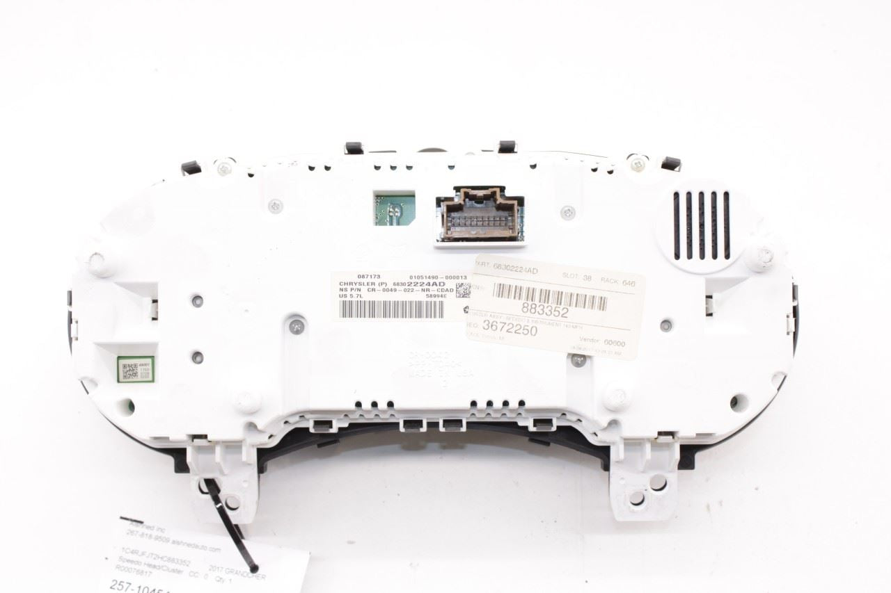 2017 Jeep Grand Cherokee Summit 5.7L Speed Gauge Instrument Cluster 111K Mileage - Alshned Auto Parts