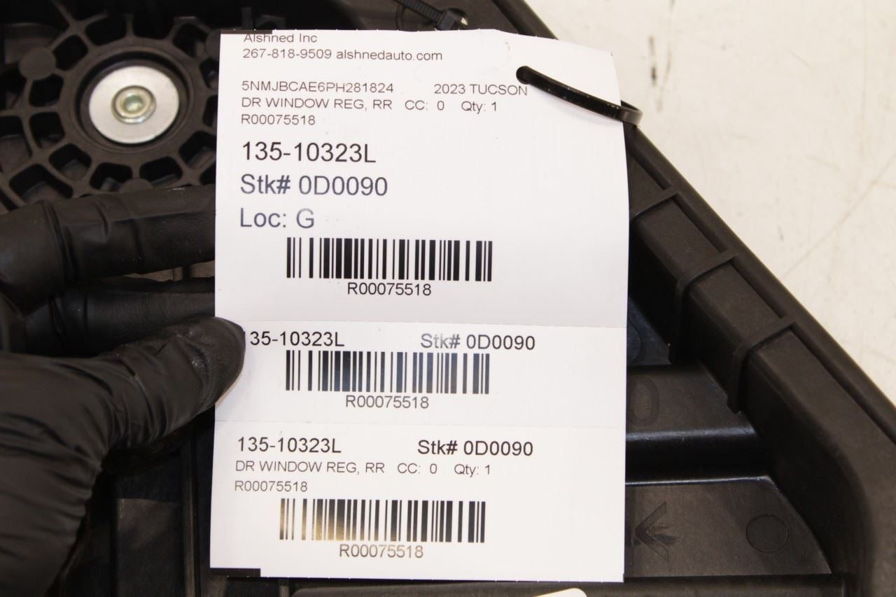 22-25 Hyundai Tucson SEL Rear Left Door Window Regulator w/ Carrier and Speaker - Alshned Auto Parts