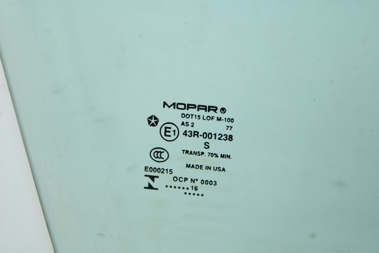 14-2023 Jeep Cherokee 75th Anniversary Front Right Door Window Glass 68104584AC - Alshned Auto Parts