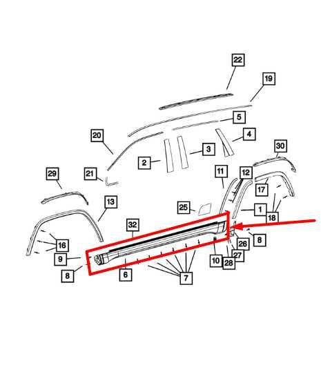 2014-2021 Jeep Grand Cherokee Right Side Rocker Panel Molding 5NP50RXFAA OEM - Alshned Auto Parts