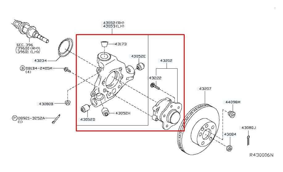 2016-2020 Infiniti QX60 AWD Rear Passenger Side Spindle Knuckle Hub 43018-1AA0A - Alshned Auto Parts