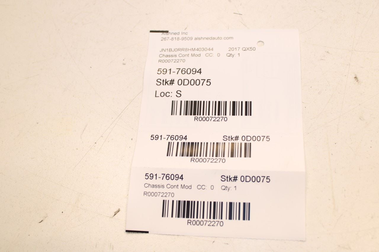 2015-17 Infiniti QX50 Driver Position Memory Computer Control Module 98800-3WU5A - Alshned Auto Parts