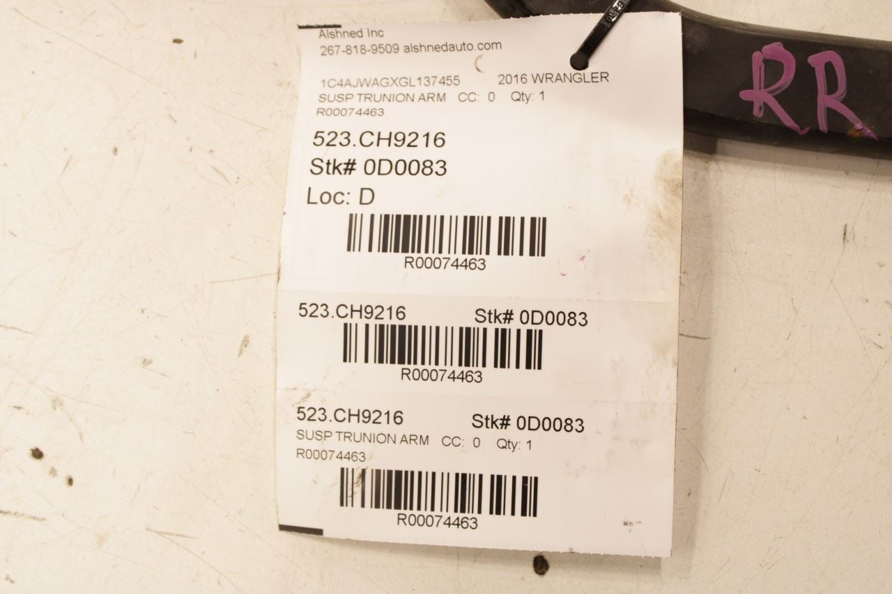 07-18 Jeep Wrangler Sport 2dr 3.6L 4WD Rear Suspension Track Bar 52060024AE OEM - Alshned Auto Parts