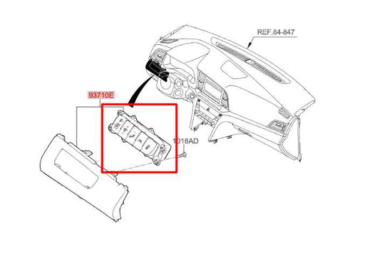 2019-2020 Hyundai Elantra SEL Dash Left Side Traction Lane and Blind Spot Switch - Alshned Auto Parts