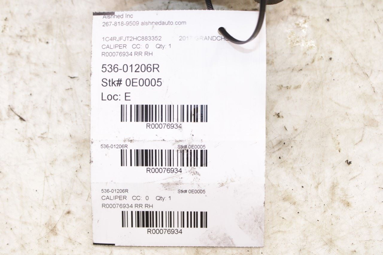 2011-2021 Jeep Grand Cherokee Summit Rear Right Disc Brake Caliper 68052380AA - Alshned Auto Parts