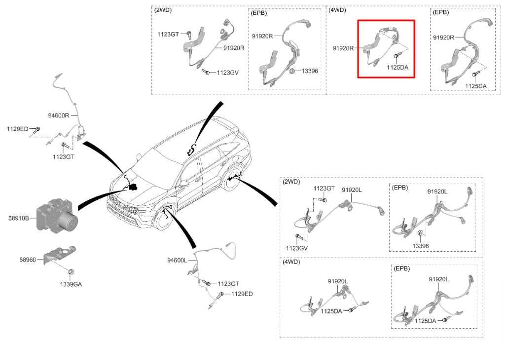 2021-23 Kia Sorento X-Line SX Prestige AWD Rear Right Side ABS Wheel Sped Sensor - Alshned Auto Parts