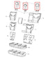 18-23 Jeep Compass Limited Rear RH LH Side and Center 2nd Row Seat Headrest Set - Alshned Auto Parts