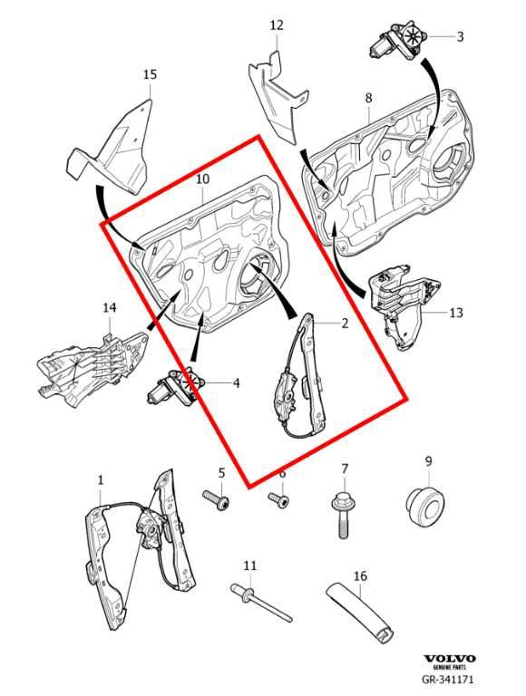 2015-2018 Volvo S60 T5 Premier Rear Left Door Window Regulator w/ Carrier Plate - Alshned Auto Parts