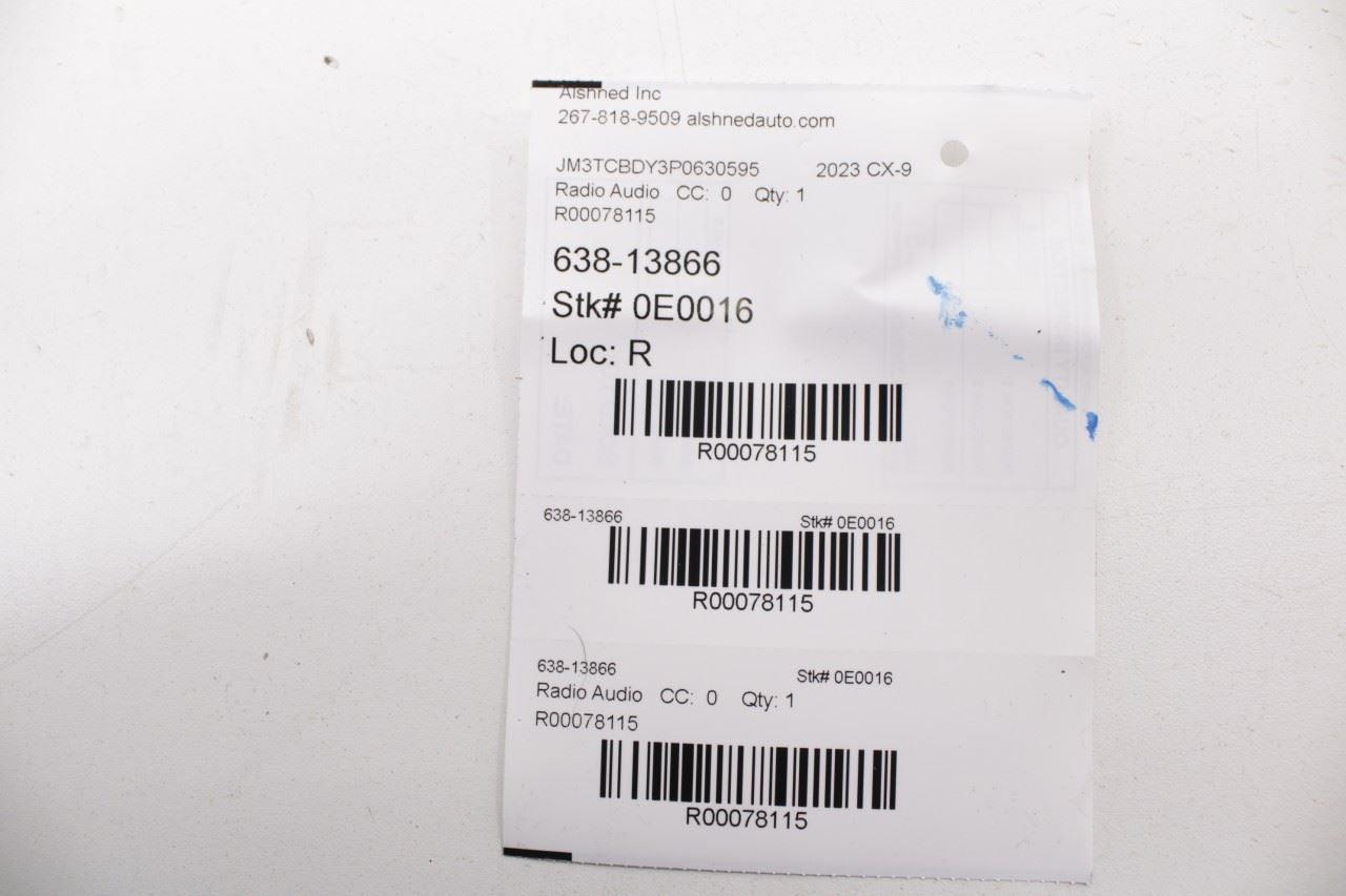 21-23 Mazda CX-9 Grand Touring Navigation Information 10.2'' Display TD2K-55221 - Alshned Auto Parts