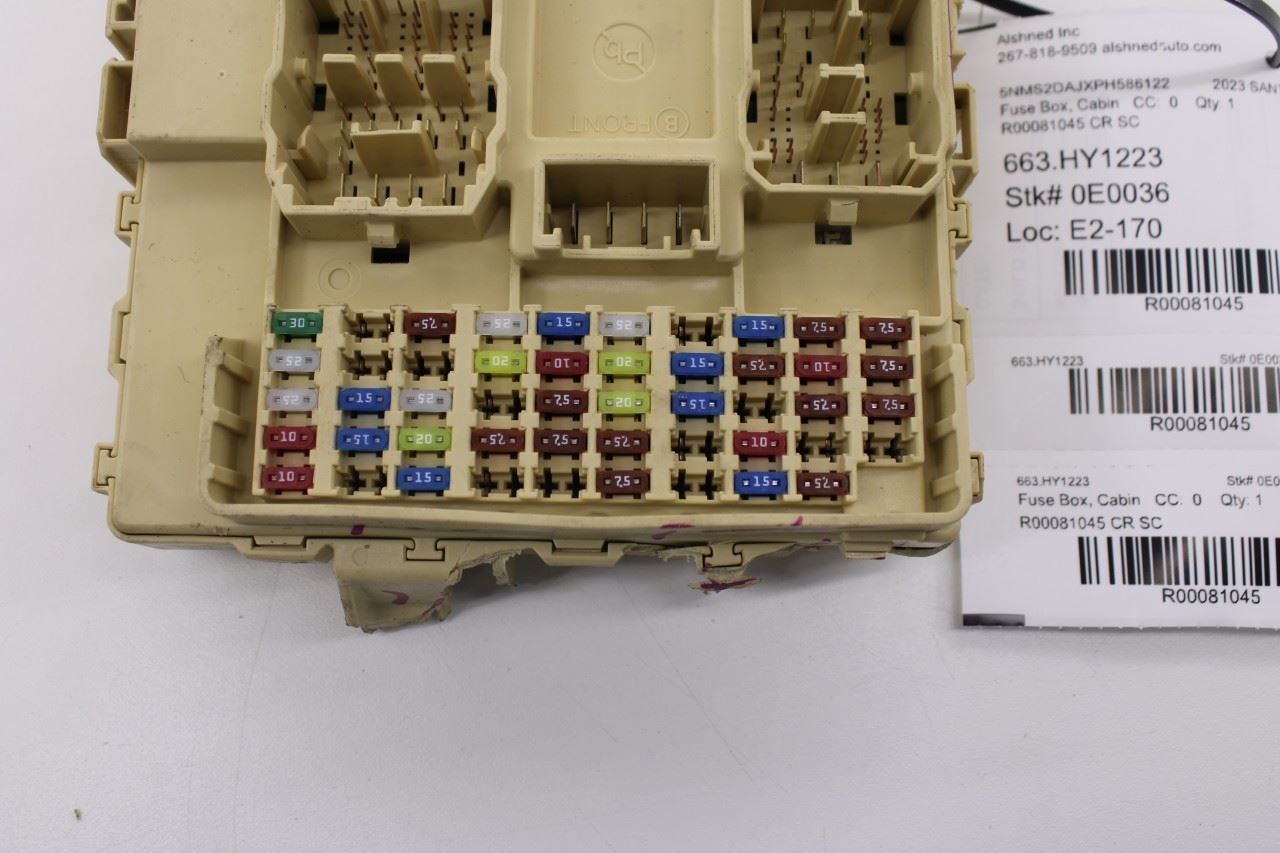 2021-23 Hyundai Santa Fe 2.5L Cabin Instrument Panel Fuse Junction Block *ReaD* - Alshned Auto Parts
