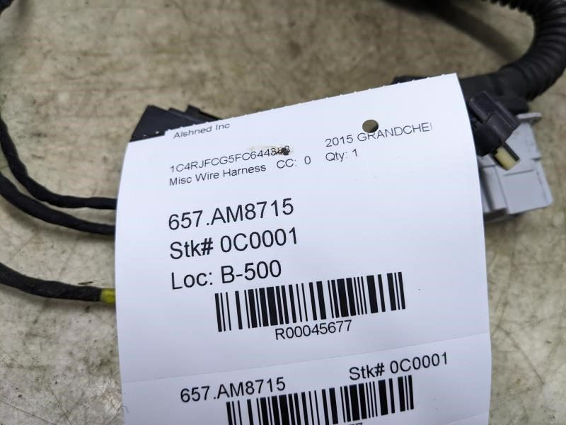 2014-2015 Jeep Grand Cherokee Rear Left Door Wire Harness 68136762AE OEM - Alshned Auto Parts