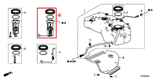 2013-2018 Acura RDX Tech 3.5L Fuel Pump Assembly 17045-TX4-A01 OEM - Alshned Auto Parts