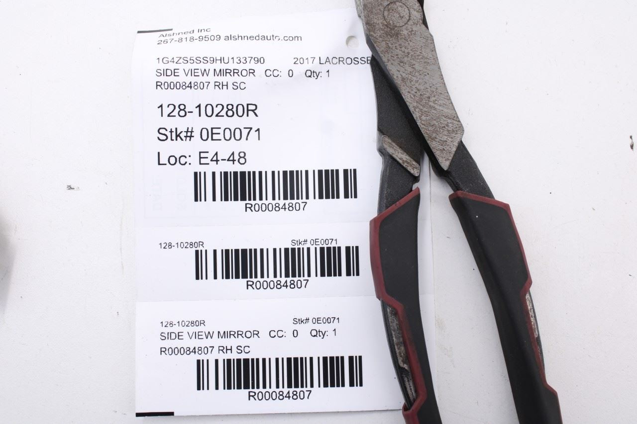 17-19 Buick LaCrosse Premium 3.6L Passenger Right Side Rear View Mirror 2626936210