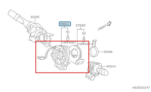 15-21 Subaru WRX Premium 2.0L Steering Column Clock Spring Sensor 83196FJ030 OEM - Alshned Auto Parts