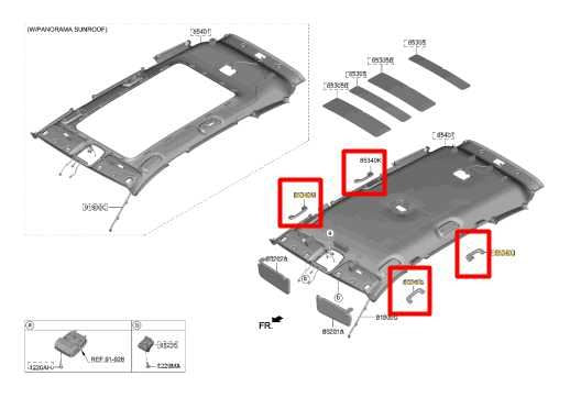 19-23 Hyundai Santa Fe Roof Headliner Grab Grip Handle Set of 4 85340-D5000-YGE - Alshned Auto Parts