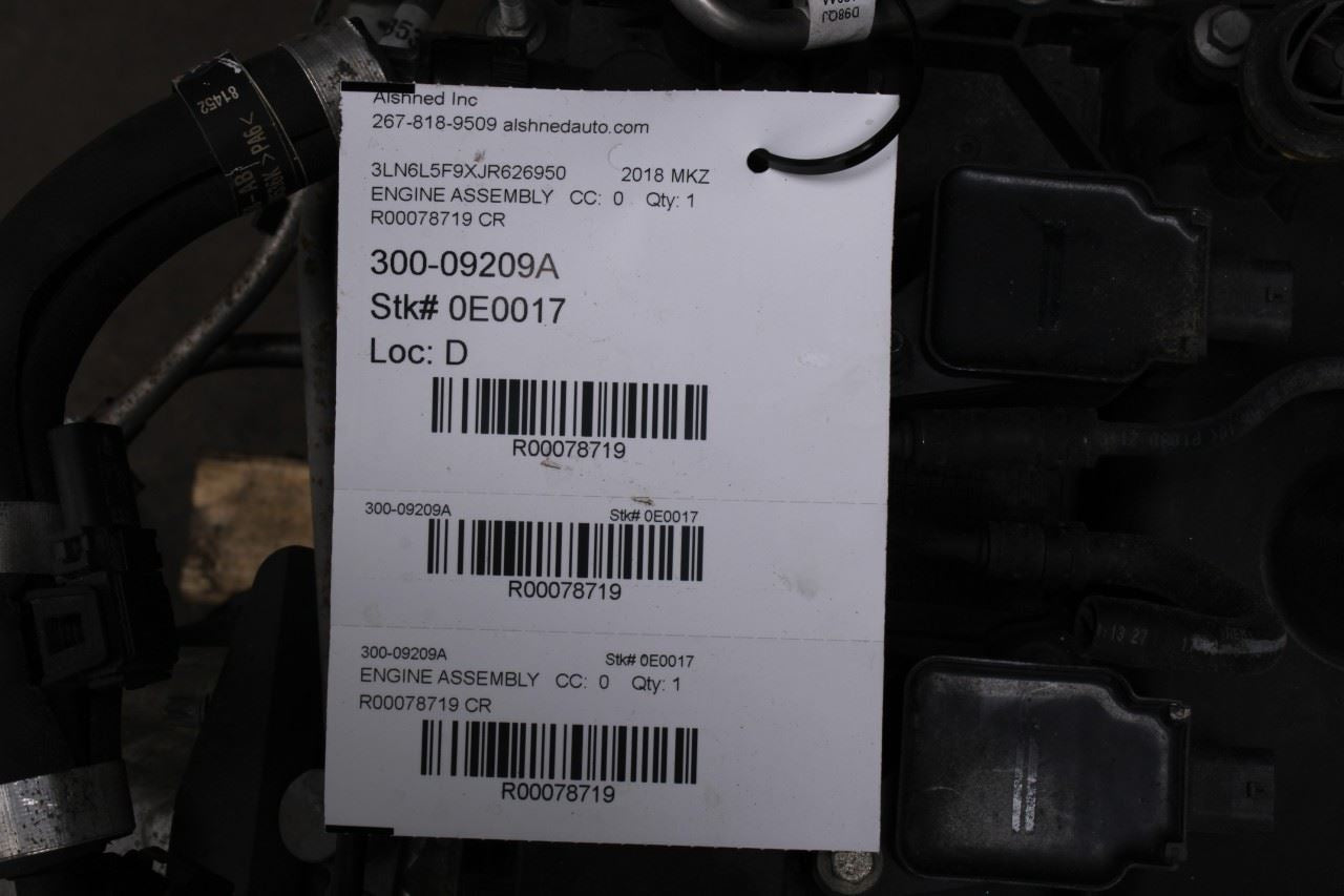 17-20 Lincoln MKZ Reserve 2.0L turbo Gasoline Engine VIN 9 8th digit 32K *ReaD* - Alshned Auto Parts
