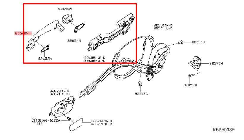 15-24 Nissan Murano Platinum 3.5L AWD Rear Driver Left Side Door Exterior Handle - Alshned Auto Parts