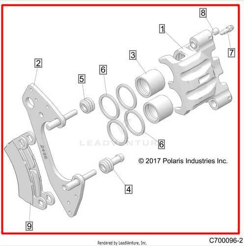 20-23 Polaris RZR XP 1000 Front Left Driver Side Brake Disc Caliper 1912255 OEM - Alshned Auto Parts