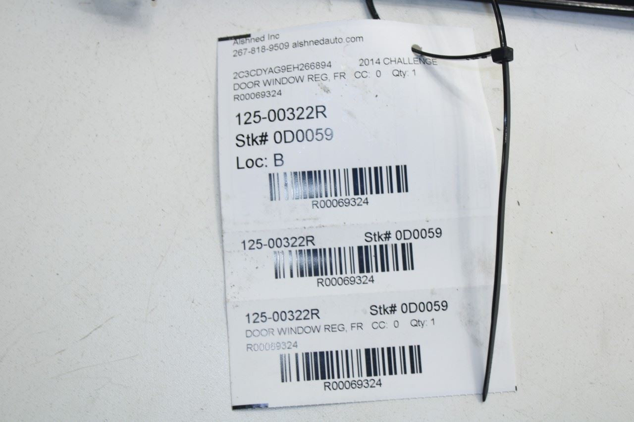 08-23 Dodge Challenger SXT Front Right Door Window Regulator w/ Motor 68043884AA - Alshned Auto Parts