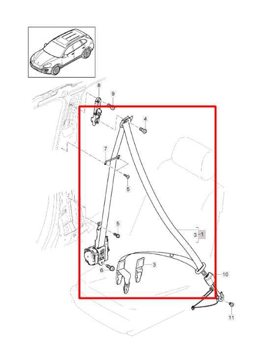 2011-2018 Porsche Cayenne S 4.8L AWD Front Driver Left Side Seat Belt Retractor1