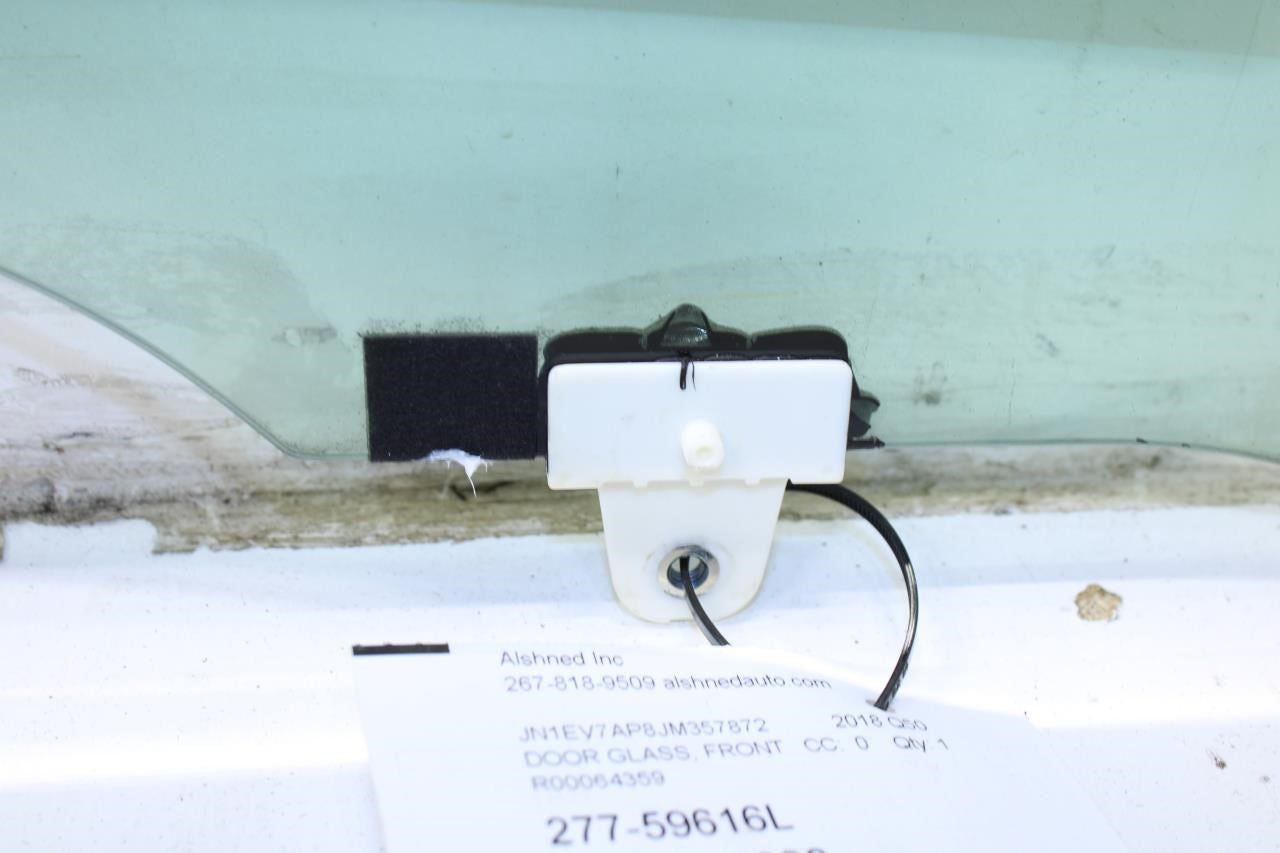 2014-2019 Infiniti Q50 Luxe RWD Front Left Door Window Glass 80301-4GA0B OEM - Alshned Auto Parts