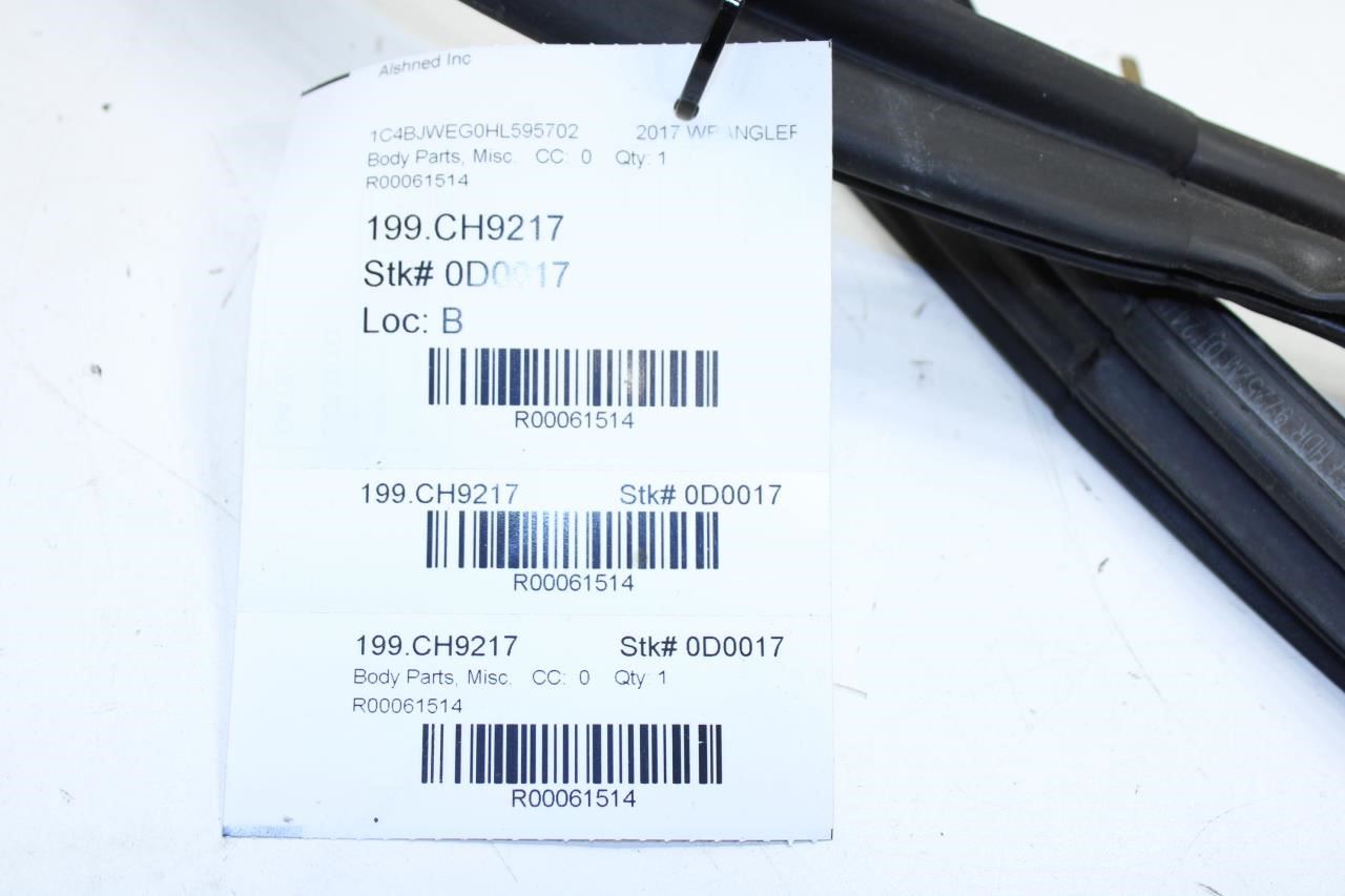 2007-2017 Jeep Wrangler Sahara Rear Left Door Body Weatherstrip 55395719AO OEM - Alshned Auto Parts