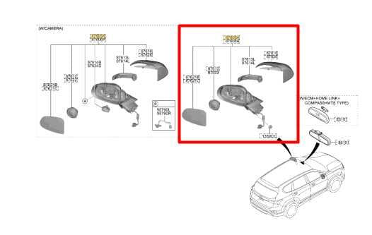 2019-20 Hyundai Santa Fe Front Driver Left Side Rear View Mirror 87610-S2010 OEM - Alshned Auto Parts