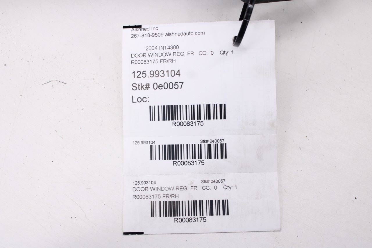 2002-2019 International 4300 Front RH Side Door Window Manual Regulator 1664344211