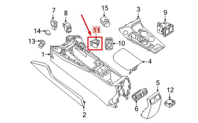 2019-23 Nissan Maxima Center Console USB & Type-C Audio Aux Jack 28023-9DJ0A - Alshned Auto Parts