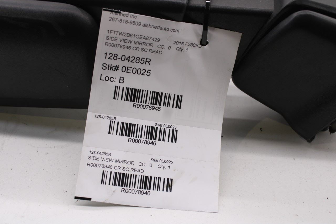 13-16 Ford F250 Lariat Crew Cab 4WD Passenger Right Side Rear View Mirror *ReaD* - Alshned Auto Parts