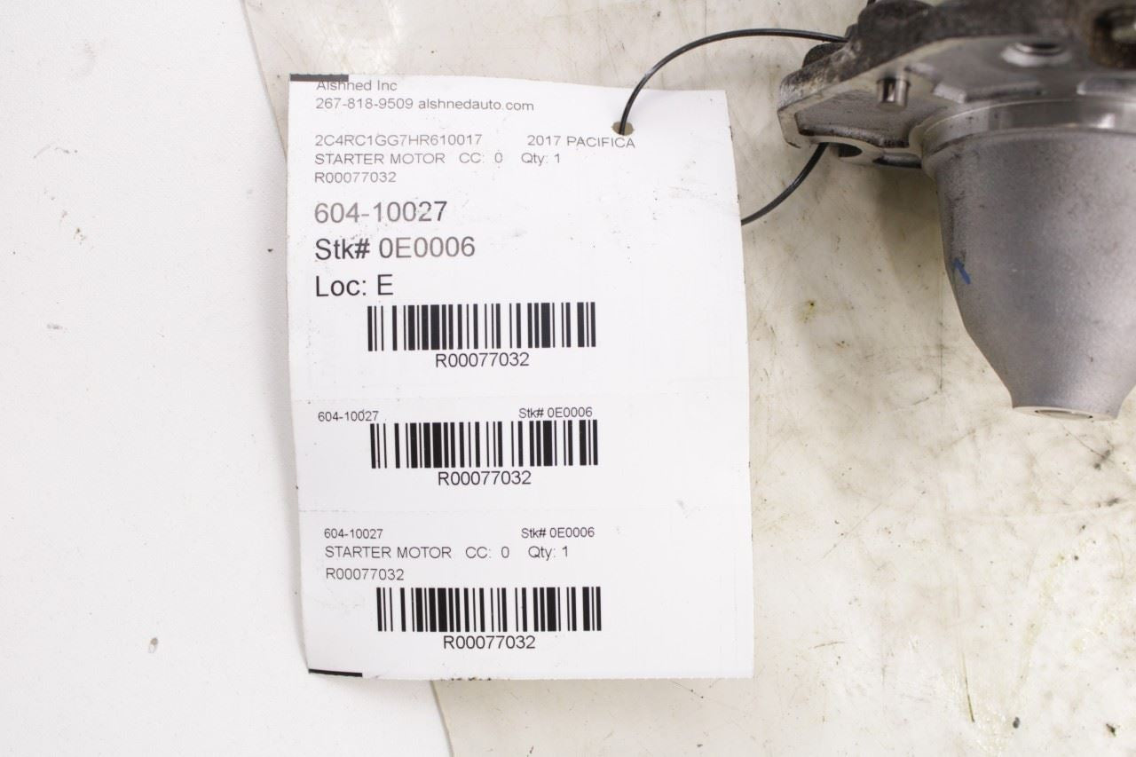 2017-2020 Chrysler Pacifica Limited 3.6L Engine Starter Motor 56029818AA OEM - Alshned Auto Parts