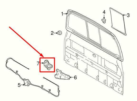 2017-24 Toyota Tacoma Rear Back Sliding Window Glass Power Motor 85710-0C110 OEM - Alshned Auto Parts