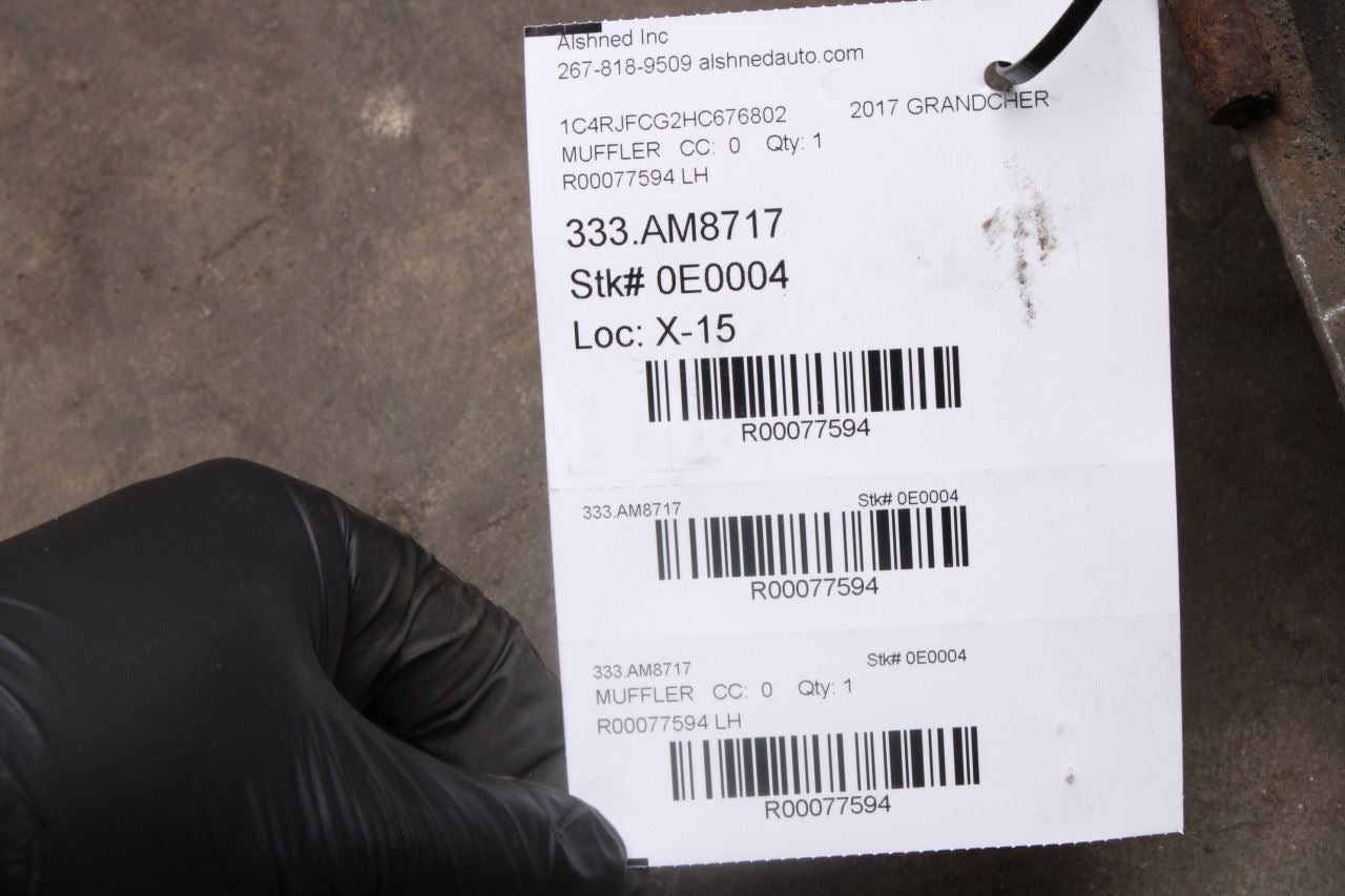 14-20 Jeep Grand Cherokee Overland 3.6L Rear Left System Muffler 68276649AA OEM - Alshned Auto Parts