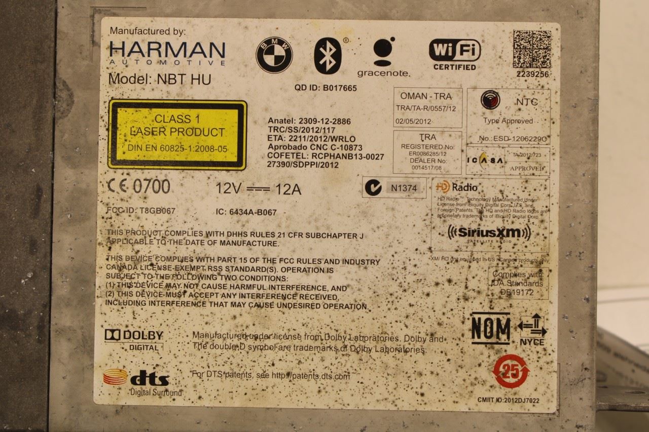 13-15 BMW 328i xDrive Harman Audio Radio CD Player Receiver 65-12-9-365-767 OEM - Alshned Auto Parts