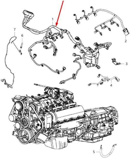 2015 Dodge Durango SXT 3.6L Engine Wire Wiring Harness 68230365AD OEM *ReaD* - Alshned Auto Parts
