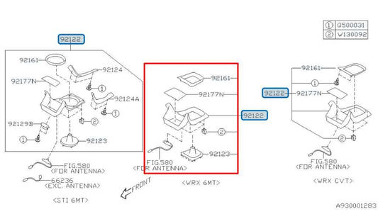18-21 Subaru WRX Premium 2.0L Front Center Console Gear Shifter Bezel Cover Trim - Alshned Auto Parts