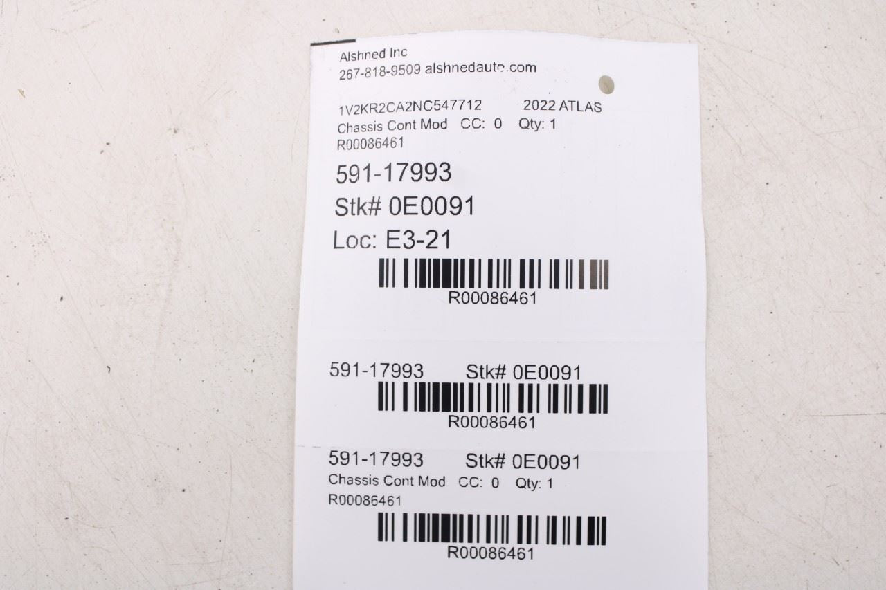18-22 Volkswagen Atlas SE 3.6L Automatic Transmission Control Module 09G927158FT - Alshned Auto Parts
