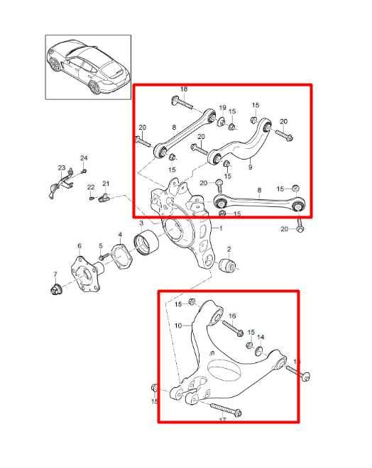 10-16 Porsche Panamera 4 AWD Rear RH Suspension Upper and Lower Control Arm Set - Alshned Auto Parts