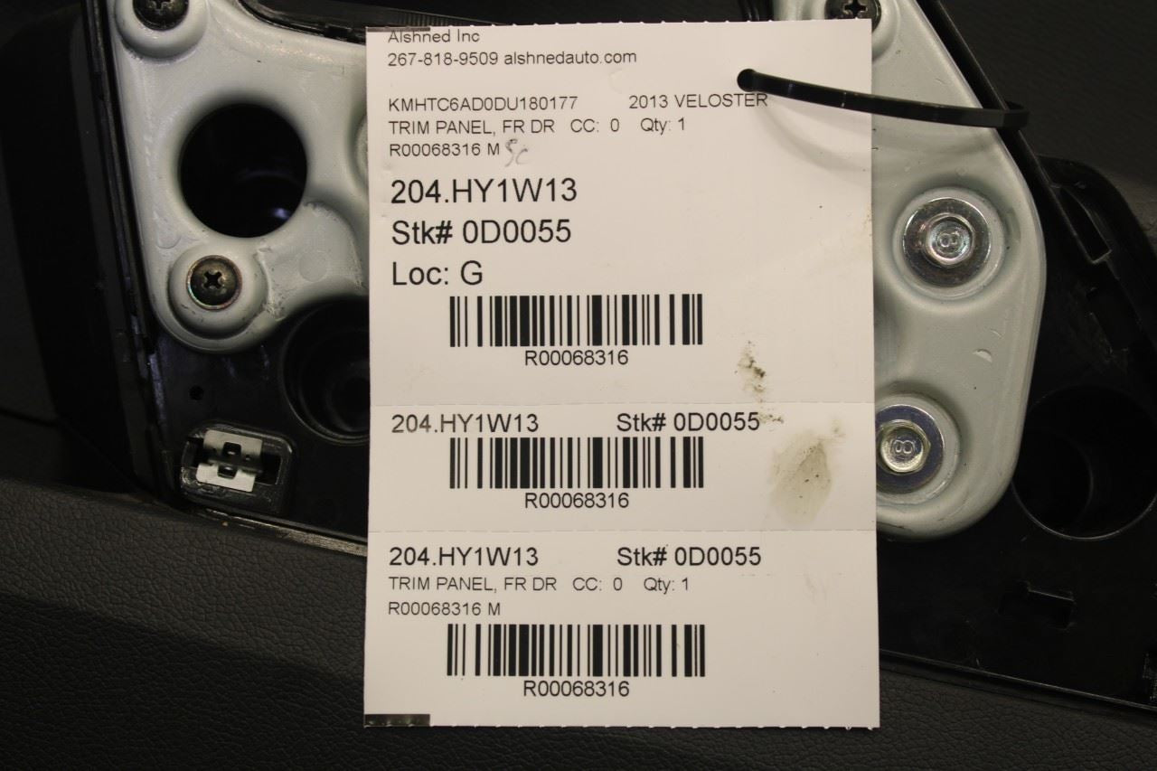 2011-2017 Hyundai Veloster Base Front Right Side Door Trim Panel 82360-2V000 OEM - Alshned Auto Parts