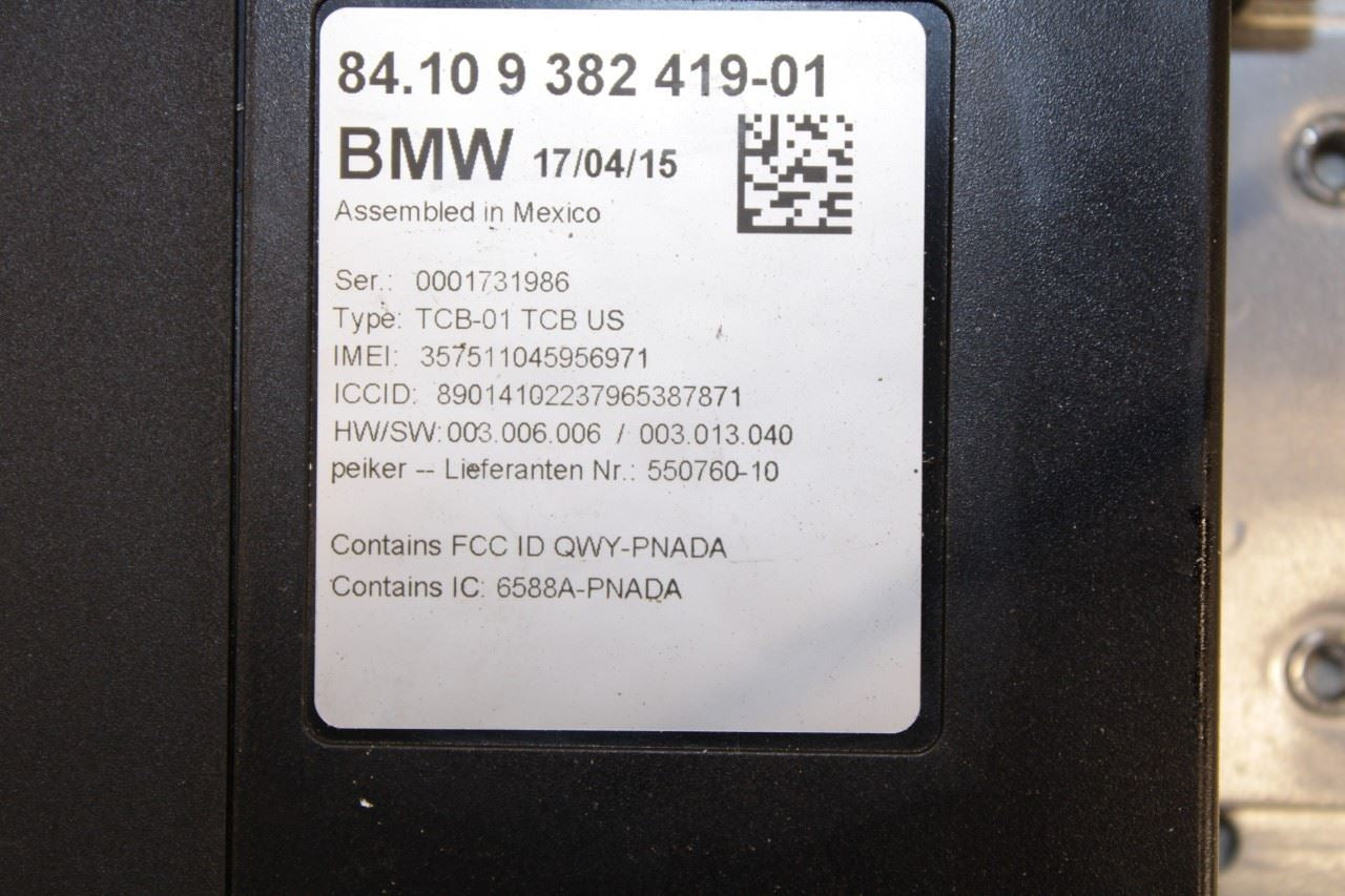 2011-2017 BMW X3 xDrive28i Telematics Communication Control Module 84109362849 - Alshned Auto Parts