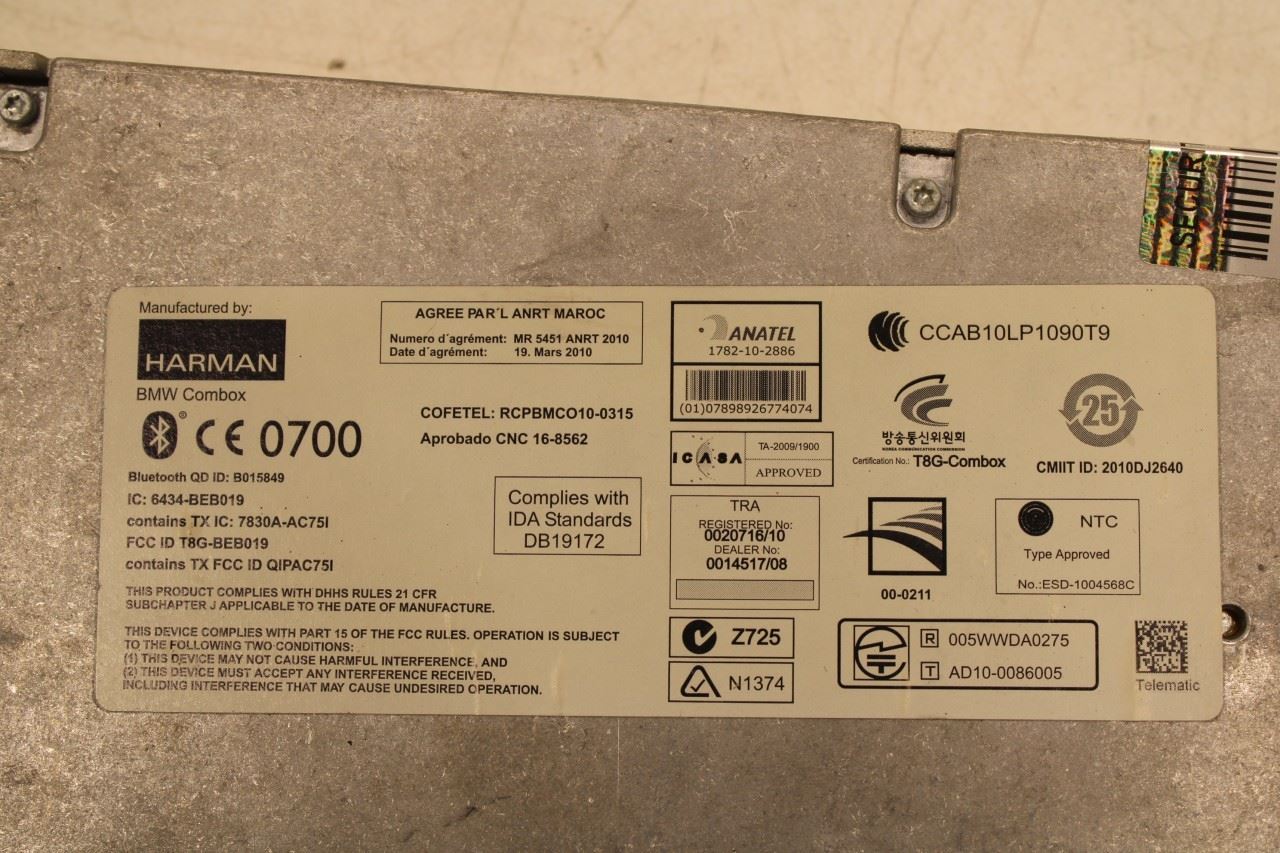 2010-2015 BMW 750LI xDrive Bluetooth Communication Combox Telematics Module - Alshned Auto Parts