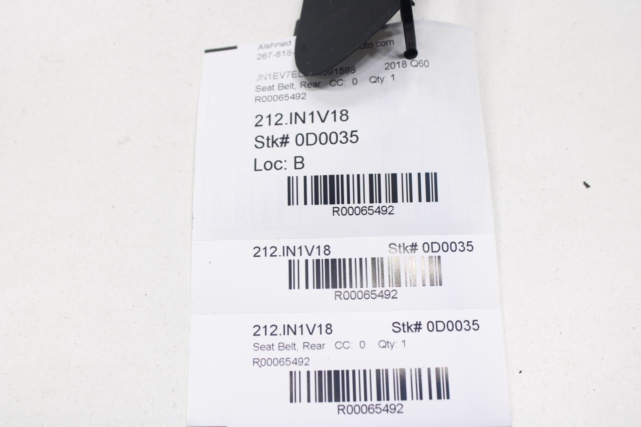 17-22 Infiniti Q60 Luxe Rear LH Side 2nd Row Seat Belt Retractor 88845-5CA0A OEM - Alshned Auto Parts