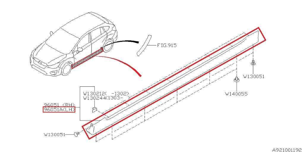 2012-16 Subaru Impreza Sport Left Rocker Skirt Panel Molding 96051FJ010NN *ReaD*1