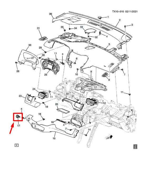 2019-24 GMC Terrain Denali Engine Start Stop Ignition Switch Button 84588238 OEM - Alshned Auto Parts